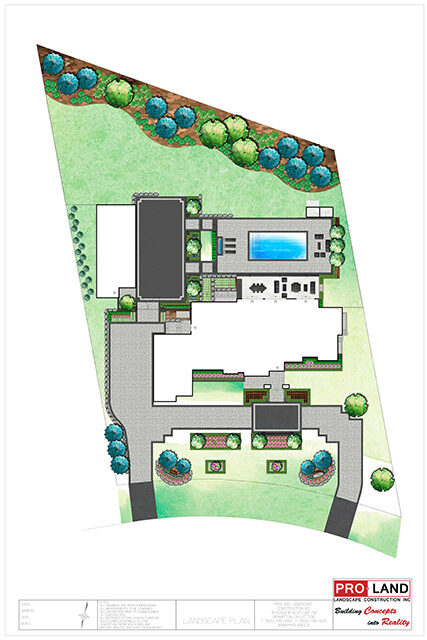 Sample coloured master plan from a Pro-Land design package