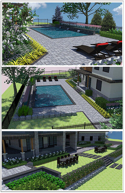 Sample 3-D rendering from a Pro-Land design package