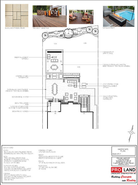 Sample 2D hardscape drawing from a Pro-Land design package