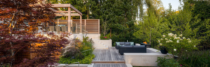 A landscaped property built by Pro-Land Landscape Construction in the Greater Toronto Area